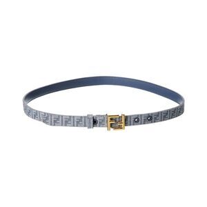 Fendi Ff Buckle Denim Belt, Blue